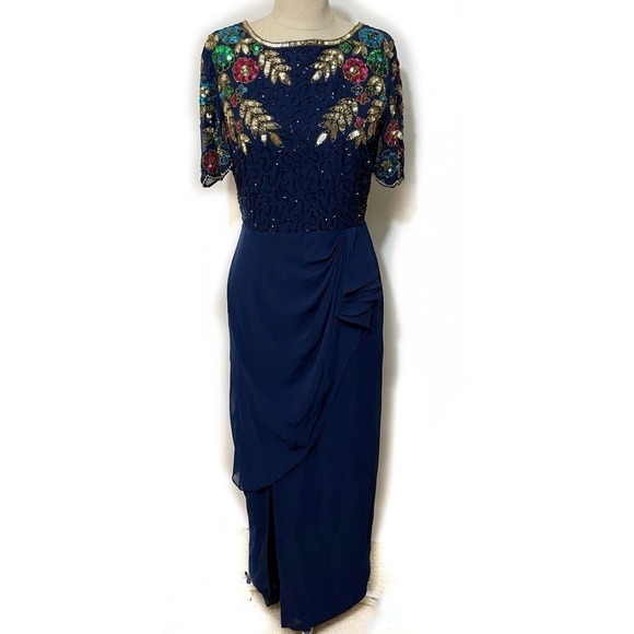 ASOS Virgos Lounge Tall Arian Embellished Maxi Dress
With Frill Wrap Skirt - Picture 10 of 13